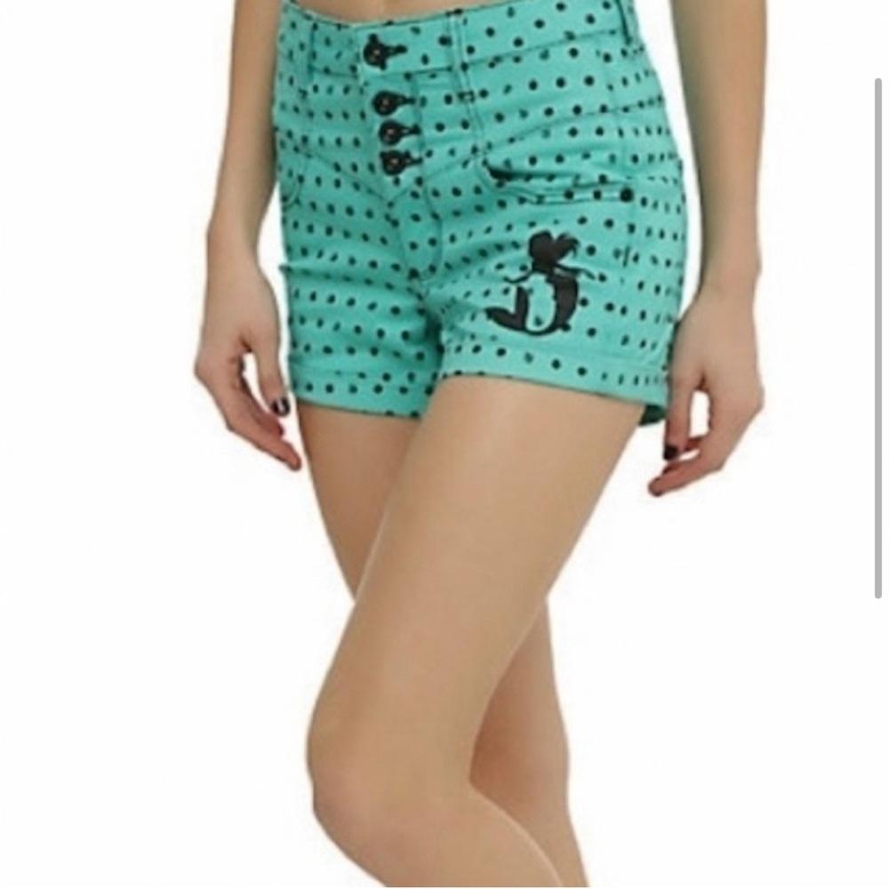 Disney The Little Mermaid Ariel Polka Dot High-Waisted Shorts